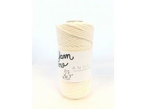 YarnMellow Macramé šňůry Angel 3mm Smetanová