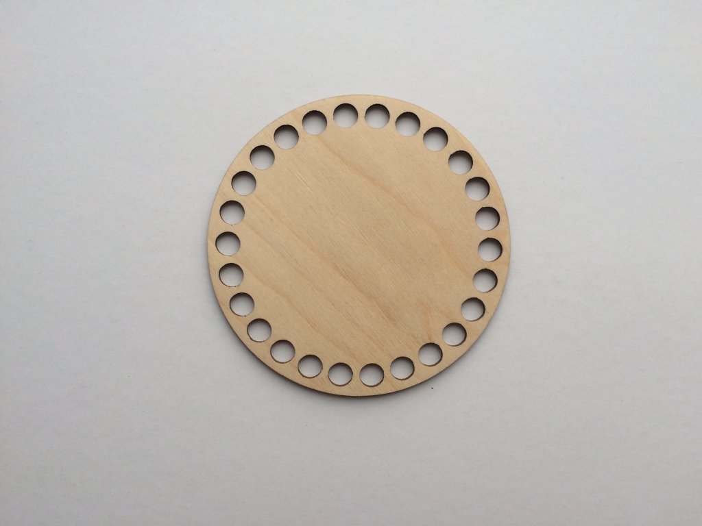 YarnMellow Dřevěné dno na košík kruh 15cm