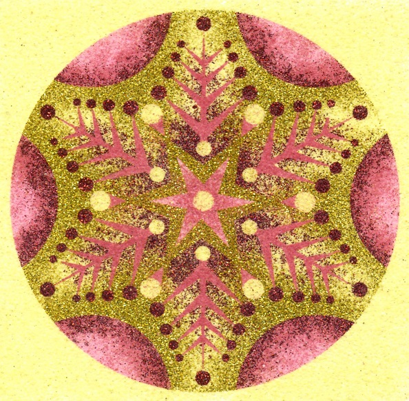 Pískování Sada vánoční hvězdy červenožluté 10x10cm (245)
