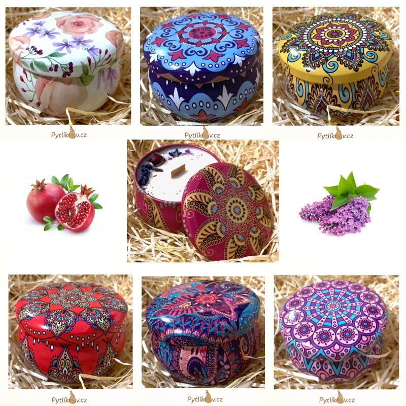 Sójová svíčka vánoční s dřevěným knotem Pomeranč a skořice 150g