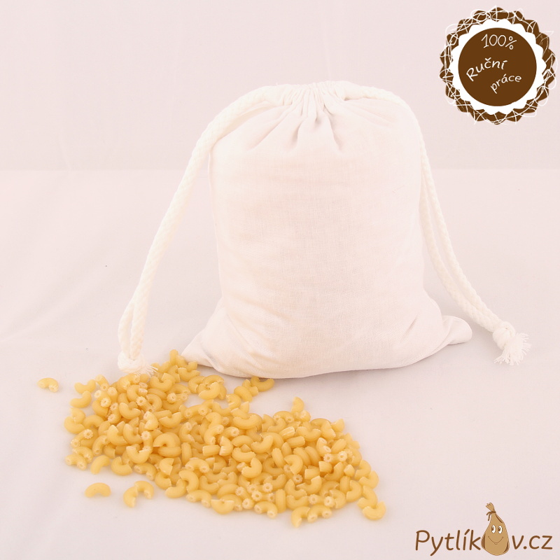 Pytlík bíly plátěný 20 x 29 cm