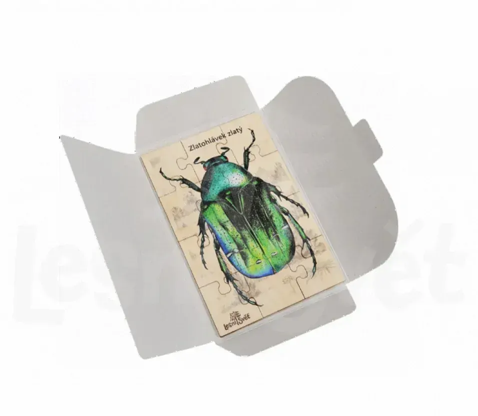 Lesní svět Puzzle do kapsy Veverka