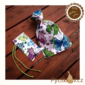 Motýlci plátěný pytlík 19 x 35 cm