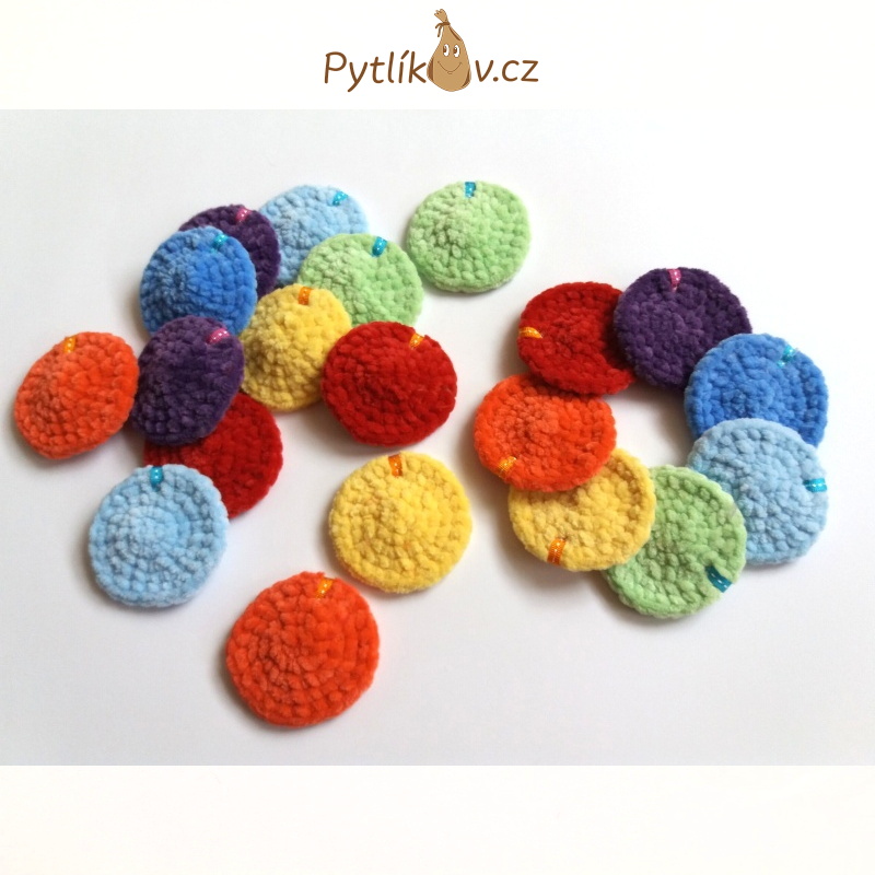 Laděnky sada mix růžová - odličovací tampony 7 ks v dárkovém pytlíčku