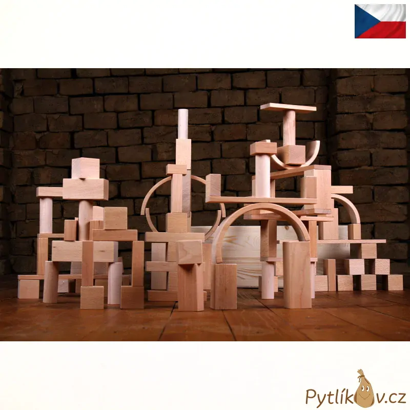 Dřevěná destička střední, provedení přírodní buk 3 ks