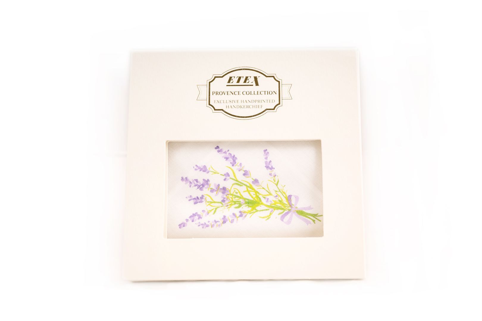 Ručně potištěný kapesník Provence collection Etex Levandule