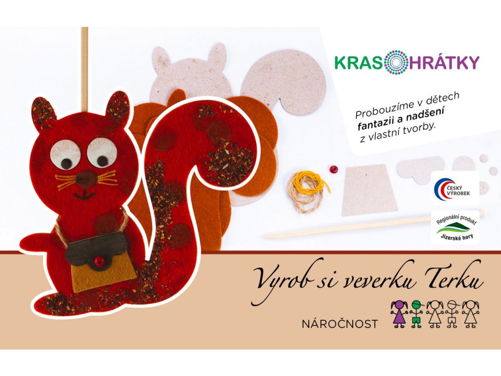 Krasohrátky Kreativní sada Veverka Terka