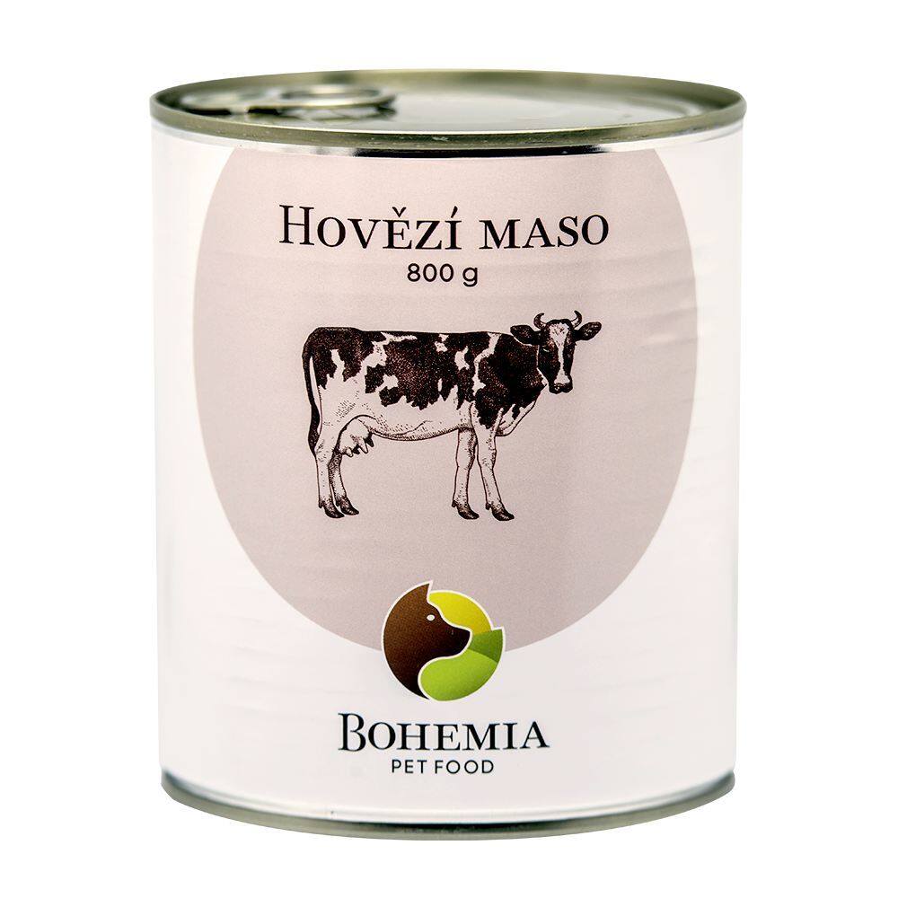 Konzerva pro psy Hovězí maso ve vlastní šťávě BOHEMIA 800 g