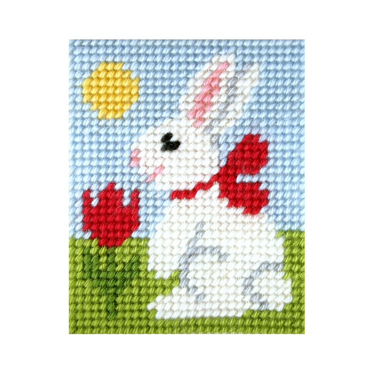 Kreativní sada na vyšívání Králíček 17x20,5cm