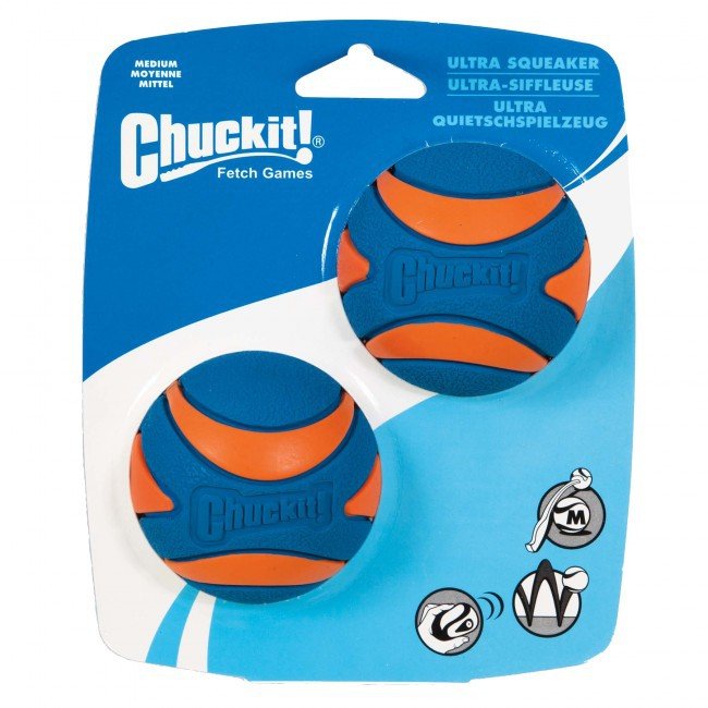Chuckit! Míček Ultra Squeaker Ball Medium 6,5 cm - pískací 2 ks