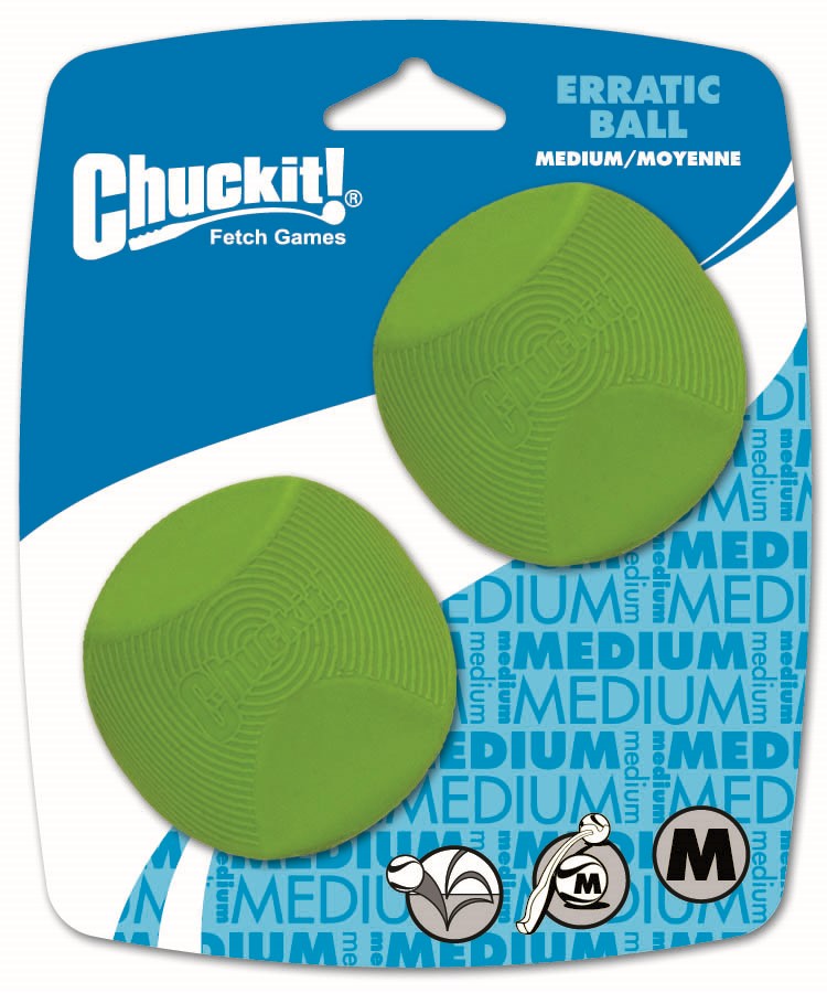 Chuckit! Míček Erratic Medium 6,5 cm - 2 na kartě