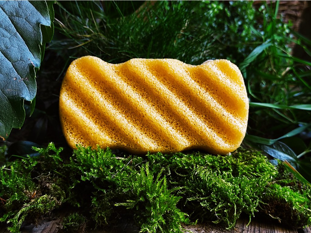 Přírodní čistící houbička Tělový žlutý konjac