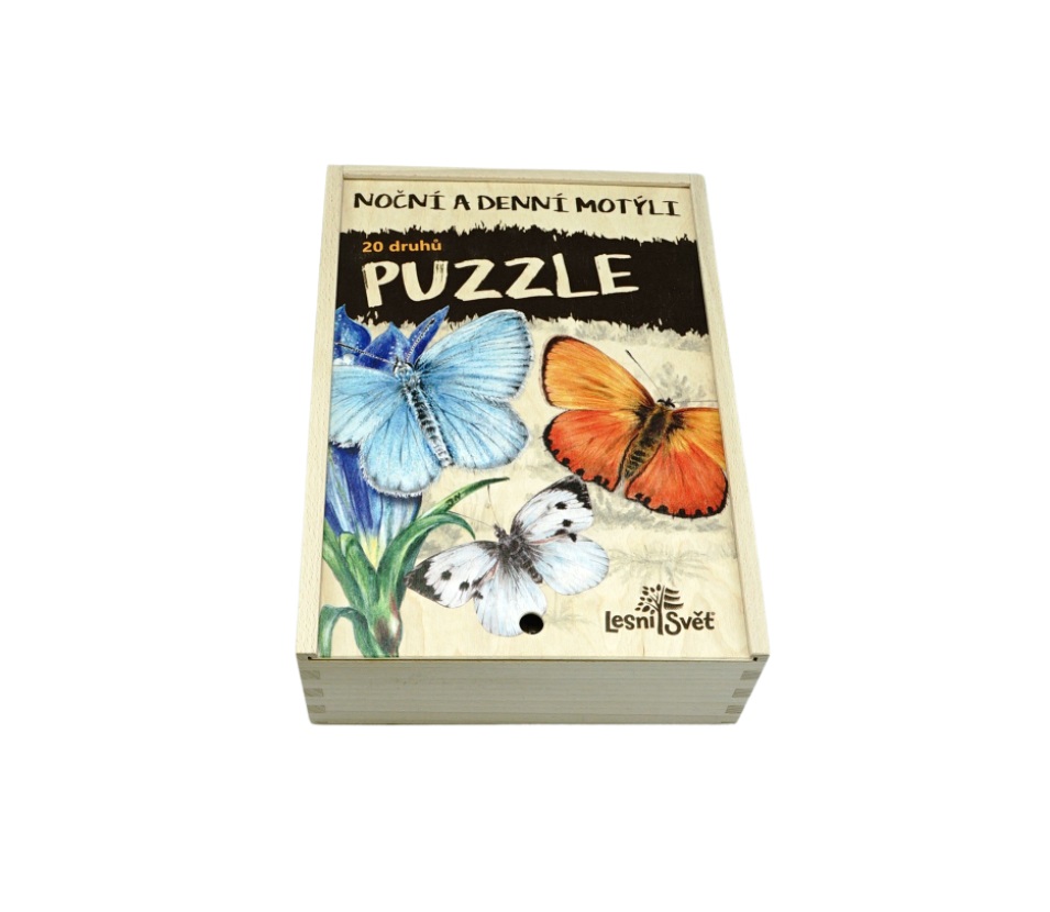Lesní svět Sada Puzzle Noční a denní motýli