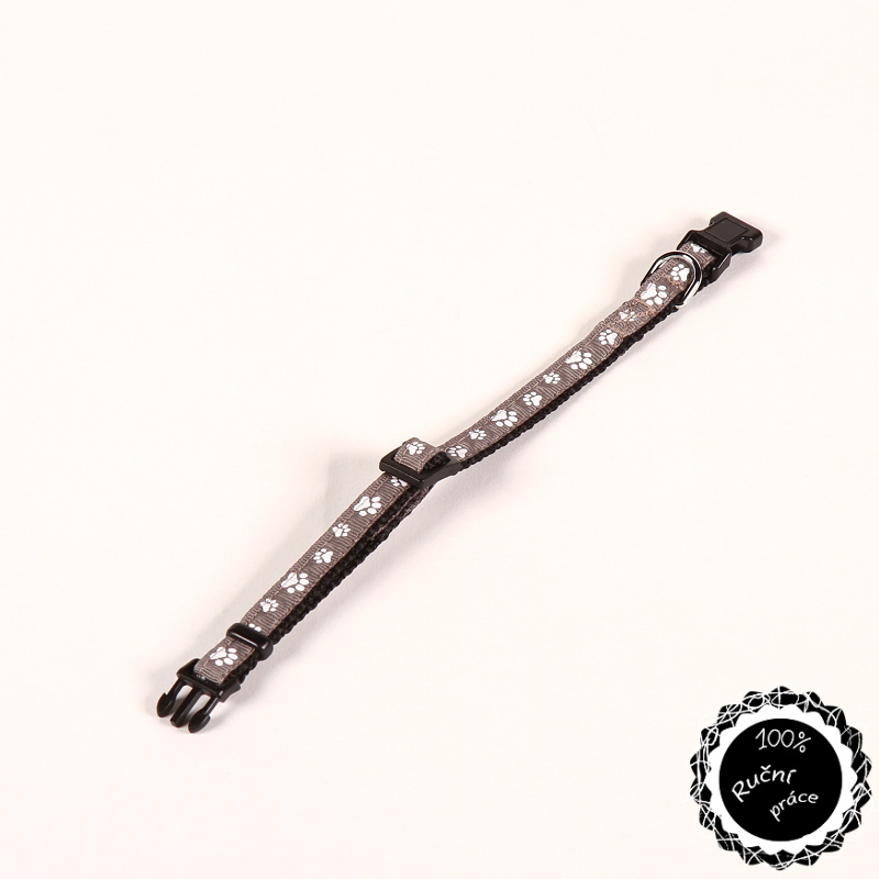 Obojek pro psy šedá MIX S - 21cm-29cm/10mm nylon Smarti fashion