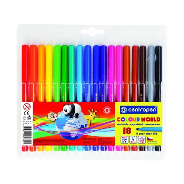 Centropen Popisovač 7550/18 ergo 18 kusů 1mm