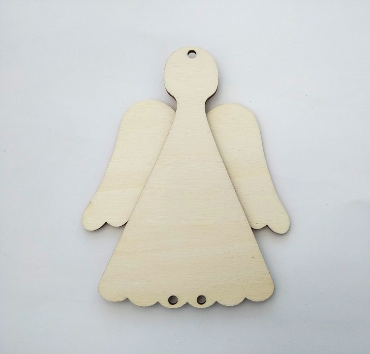 Dřevěné výřezy Anděl malý z překližky 2. 12,5x10cm (473)