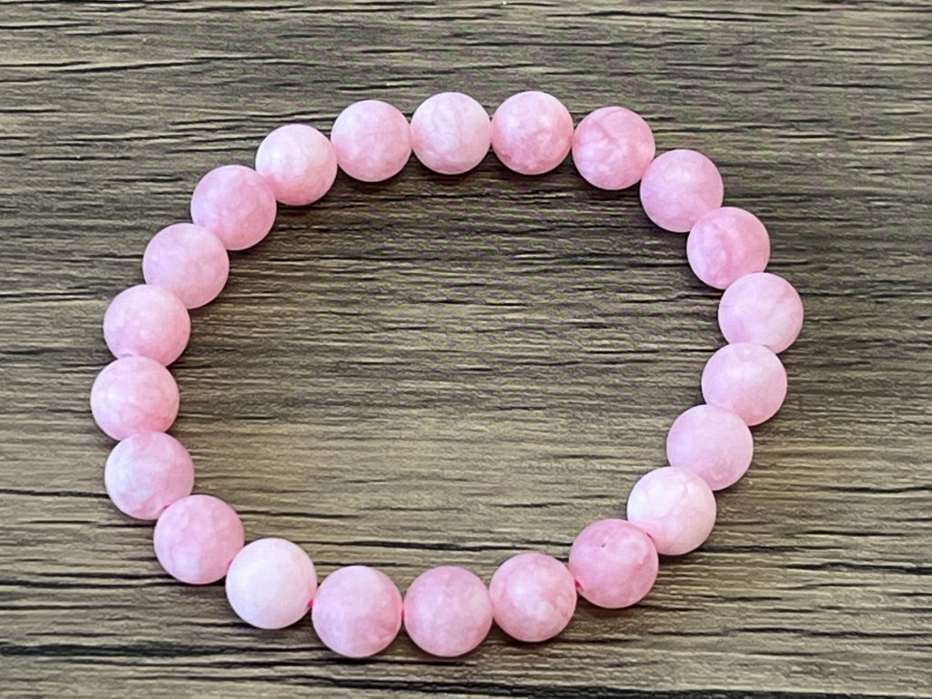 Náramek Jadeit růžový matný 8mm