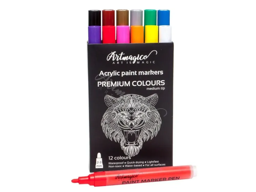Artmagico akrylový popisovač se středním hrotem (2 mm) 12 ks
