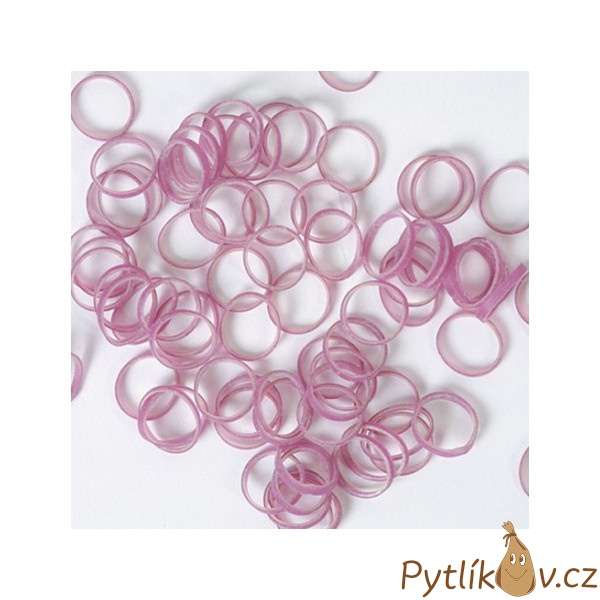 Latexové gumičky - fialová 100ks/10mm
