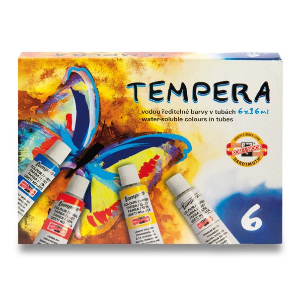 Temperové barvy Koh-i-noor 162547 16 ml x 6 barev