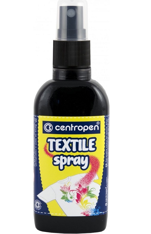 Centropen barva na textil ve spreji 110 ml černá