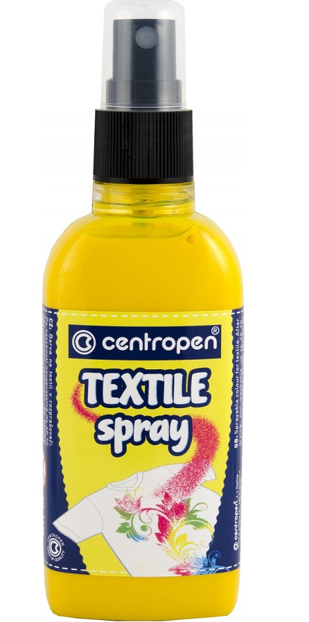 Centropen barva na textil ve spreji 110 ml žlutá