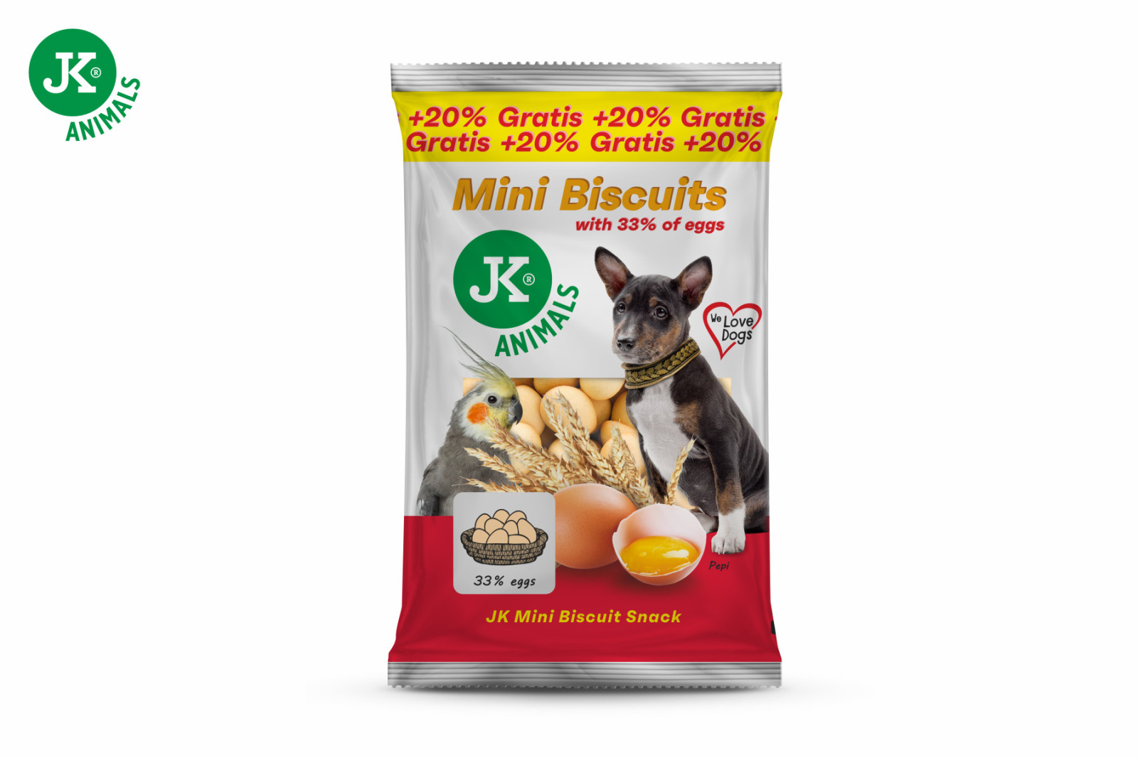 JK Animals Mini Biscuit, pamlsek – mini piškoty 120 g