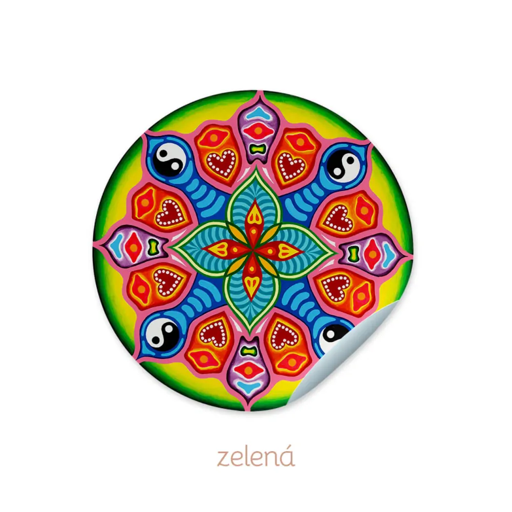 Samolepky z kolekce 7 barev aury 156 mm zelená
