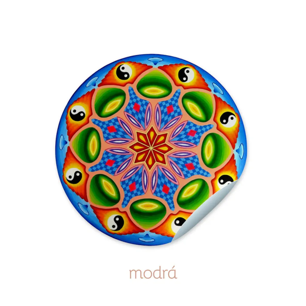 Samolepky z kolekce 7 barev aury 156 mm modrá