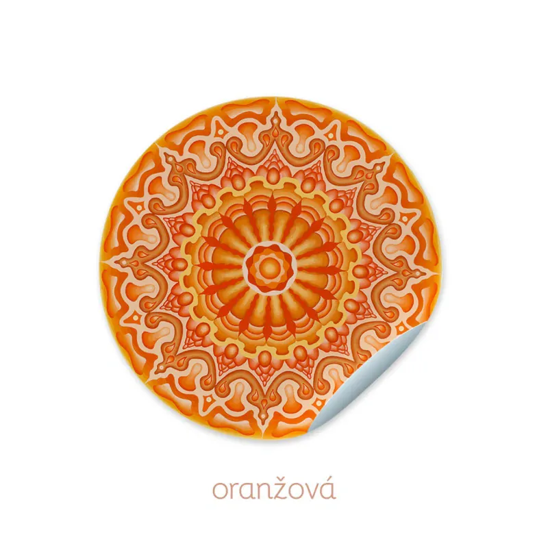 Samolepky z kolekce 7 barev čaker 156 mm oranžová