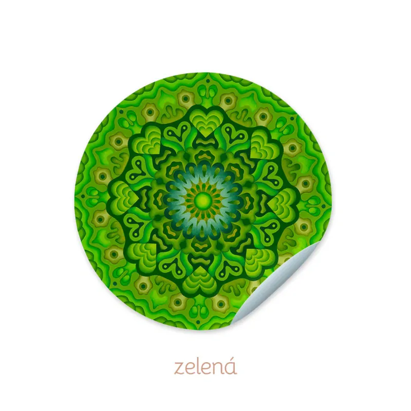 Samolepky z kolekce 7 barev čaker 156 mm zelená