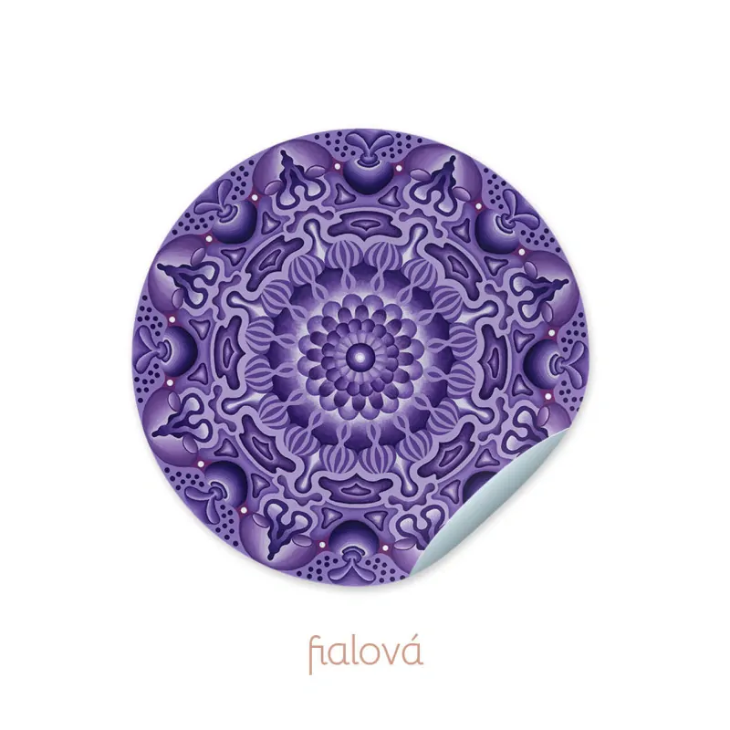 Samolepky z kolekce 7 barev čaker 156 mm fialová