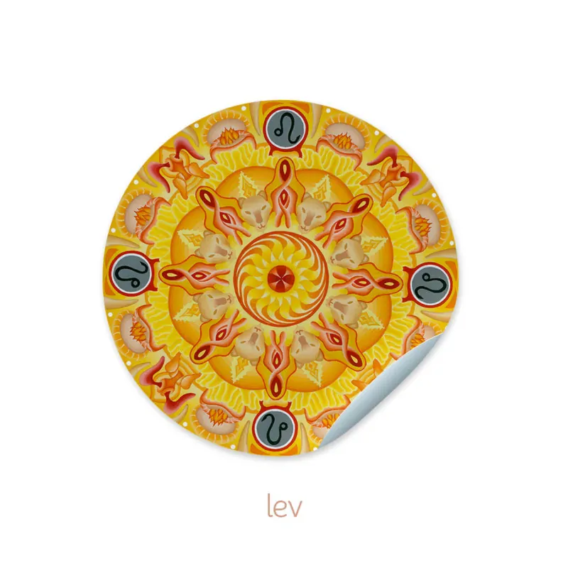 Samolepky znamení zvěrokruhu 96 mm Lev