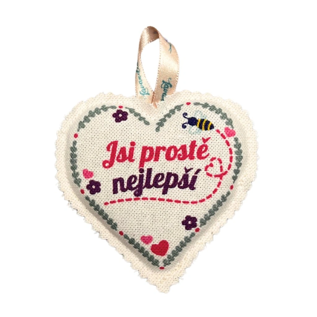 Lavandia Vonné srdíčko k zavěšení Jsi prostšě nejlepší