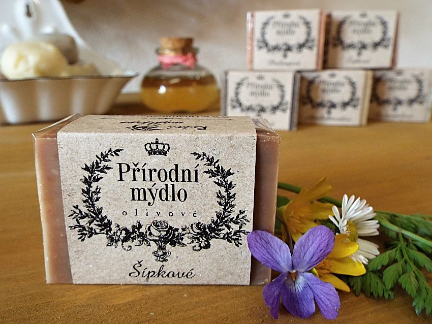 Přírodní ručně vyrobené Šípkové mýdlo 50 g