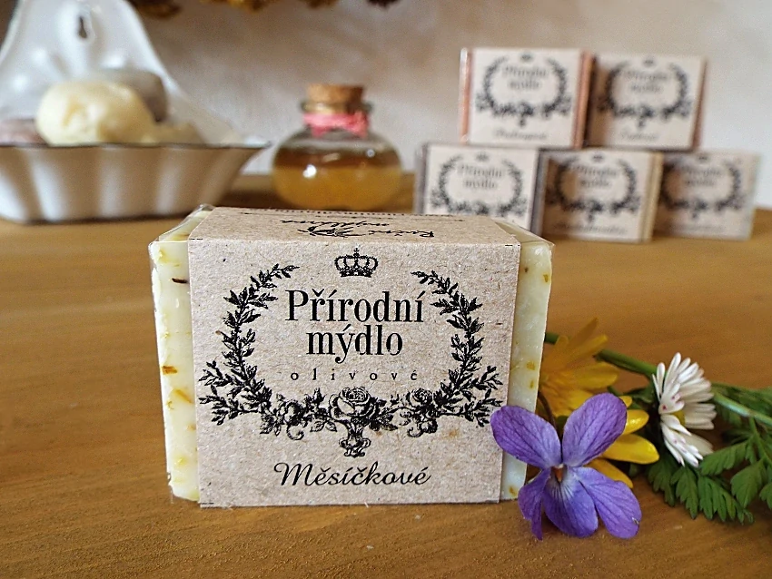 Přírodní ručně vyrobené Měsíčkové mýdlo 50 g