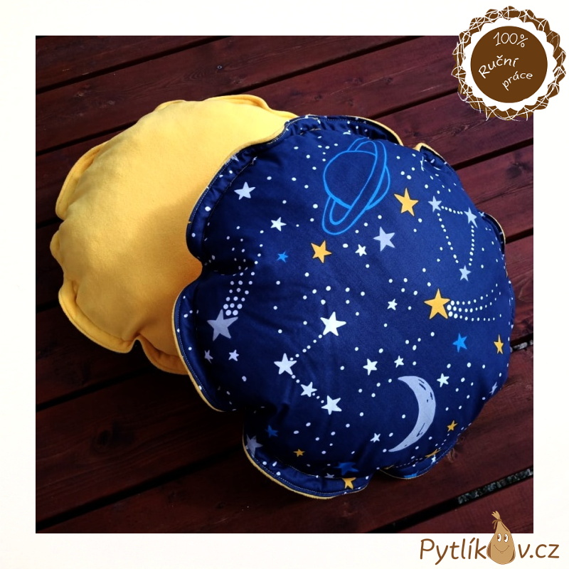 Polštářek kulatý vesmír 50cm
