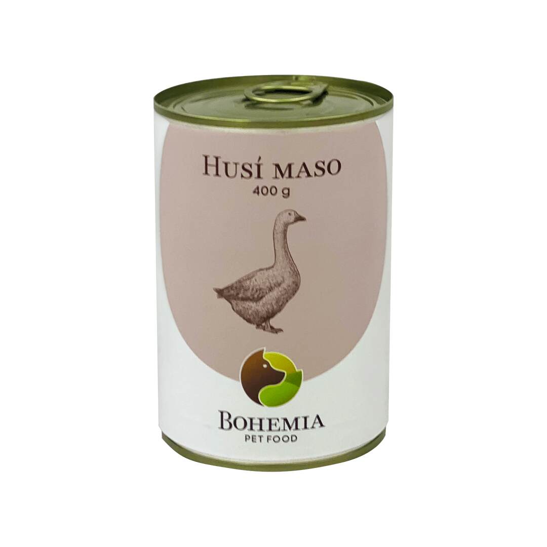 Konzerva pro psy Husí maso ve vlastní šťávě BOHEMIA 400 g