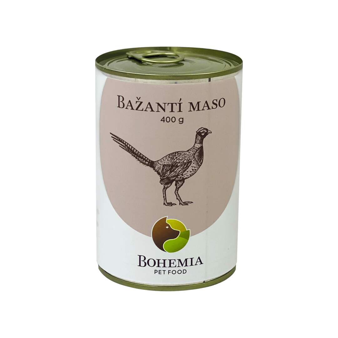 Konzerva pro psy Bažantí maso ve vlastní šťávě BOHEMIA 400 g