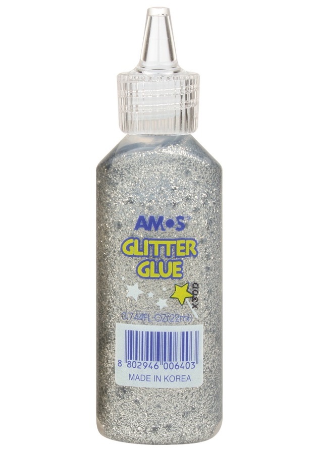 Glitrové lepidlo stříbrné 22ml 1517 AMOS