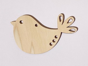 Dřevěné výřezy Ptáček z překližky 2, 13x8cm (452)