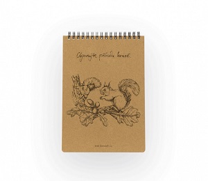 Lesní svět Eko blok z recy papíru M Veverka A5