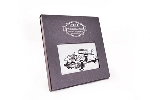 Ručně potištěný pánský kapesník Vintage style Etex Auto