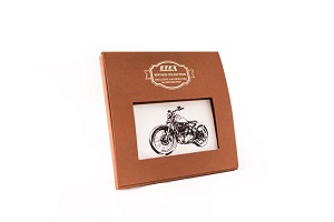 Ručně potištěný pánský kapesník Vintage style Etex Motocykl