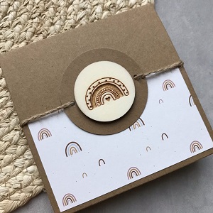 Přání univerzální malé s bílým podkladem Dřevěná duha