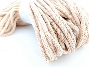 YarnMellow Bavlněná šňůra Berry 3mm Cappuccino