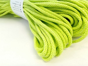 YarnMellow Bavlněná šňůra Berry 5mm Limetková