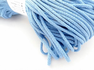 YarnMellow Bavlněná šňůra Berry 5mm Nebesky modrá