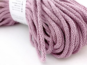 YarnMellow Bavlněná šňůra Berry 5mm Starorůžová