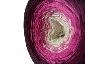 YarnMellow Duhová klubíčka Butterfly Mini 9. Maliny v čokoládě